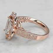 0.75 Ct Buggatte Cut Lab Grown Diamond Engagement Ring Mapple Gems